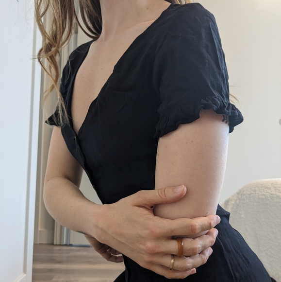 H&M black button up mini dress - Picture 3 of 6